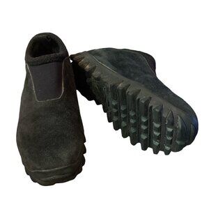 Vtg Salomon Contragrip CX Snow Clogs Slip On Shoes Black Suede M10 Rare Outdoor